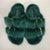 Mink Fur double strap slides